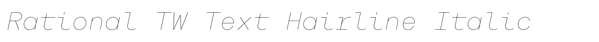 Rational TW Text Hairline Italic image